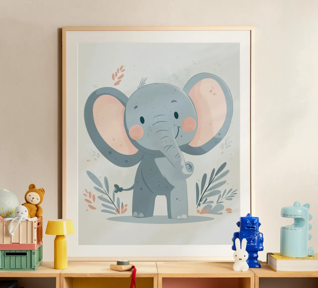 Whimsical Elephant poster by Happy Littles