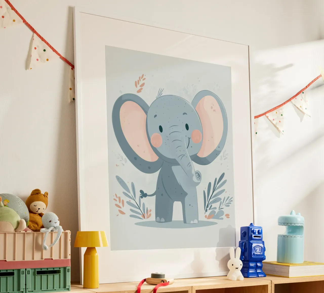 Whimsical Elephant poster by Happy Littles