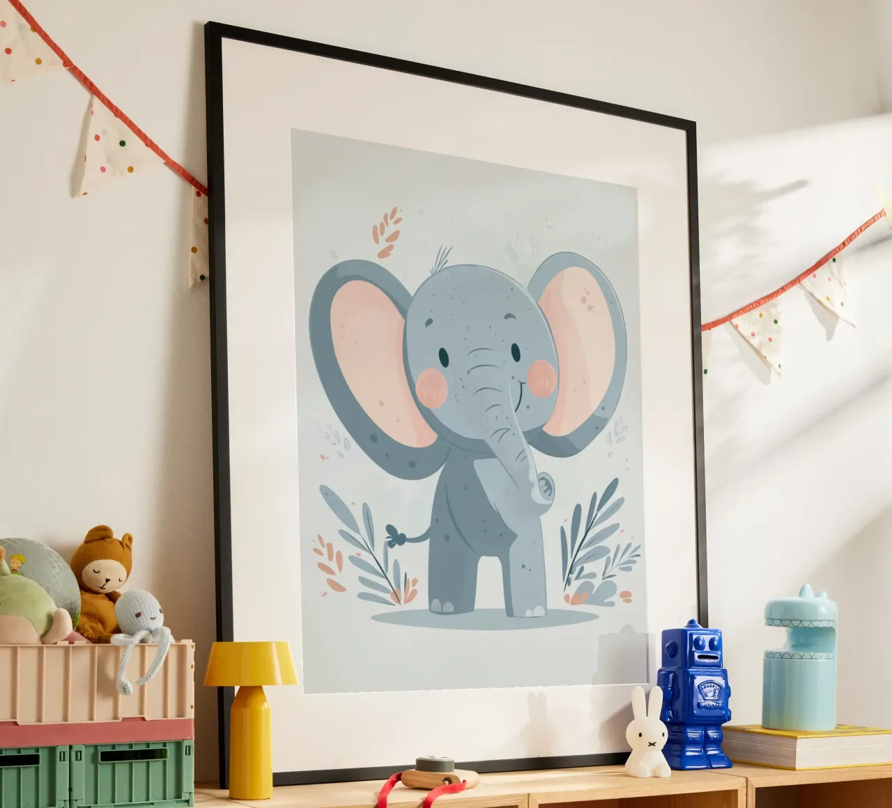 Whimsical Elephant poster by Happy Littles