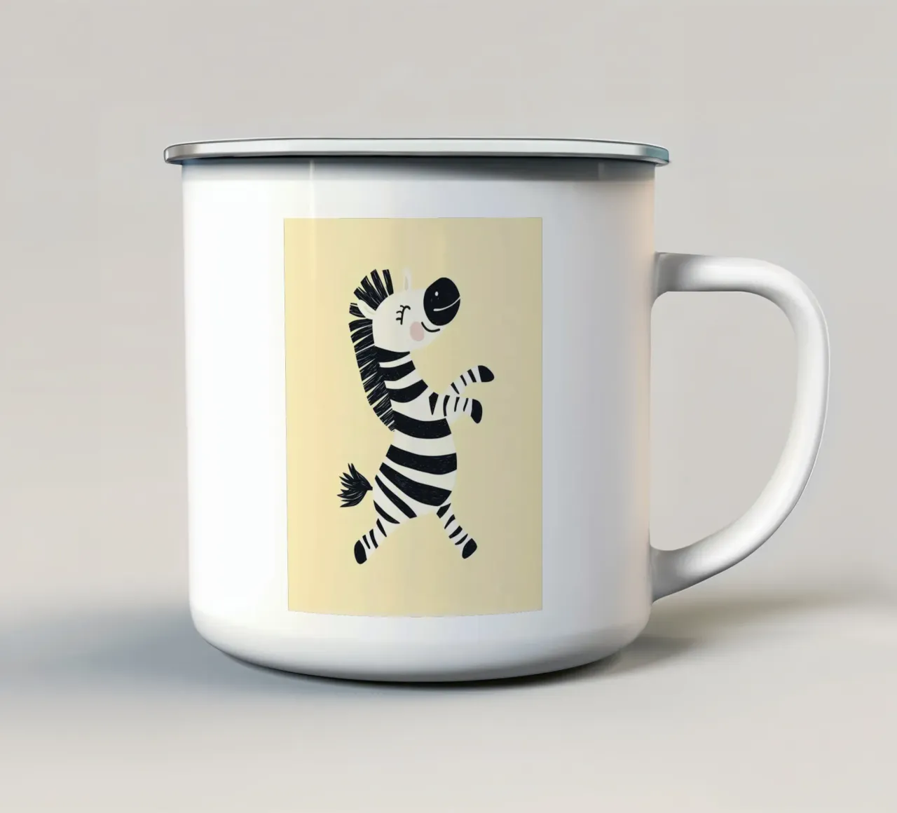 Zebra stravagante tazza in smalto da Happy Littles