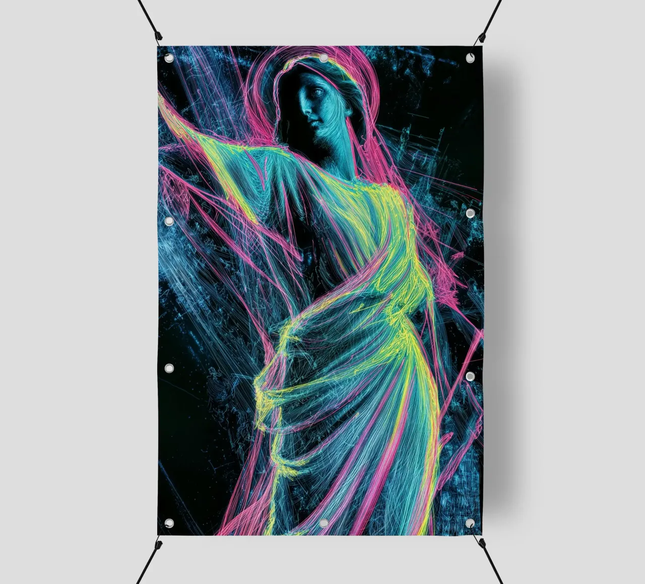 Digital Angel | Cyberpunk Neon Flow Light-Art telo in pvc da Autofocus
