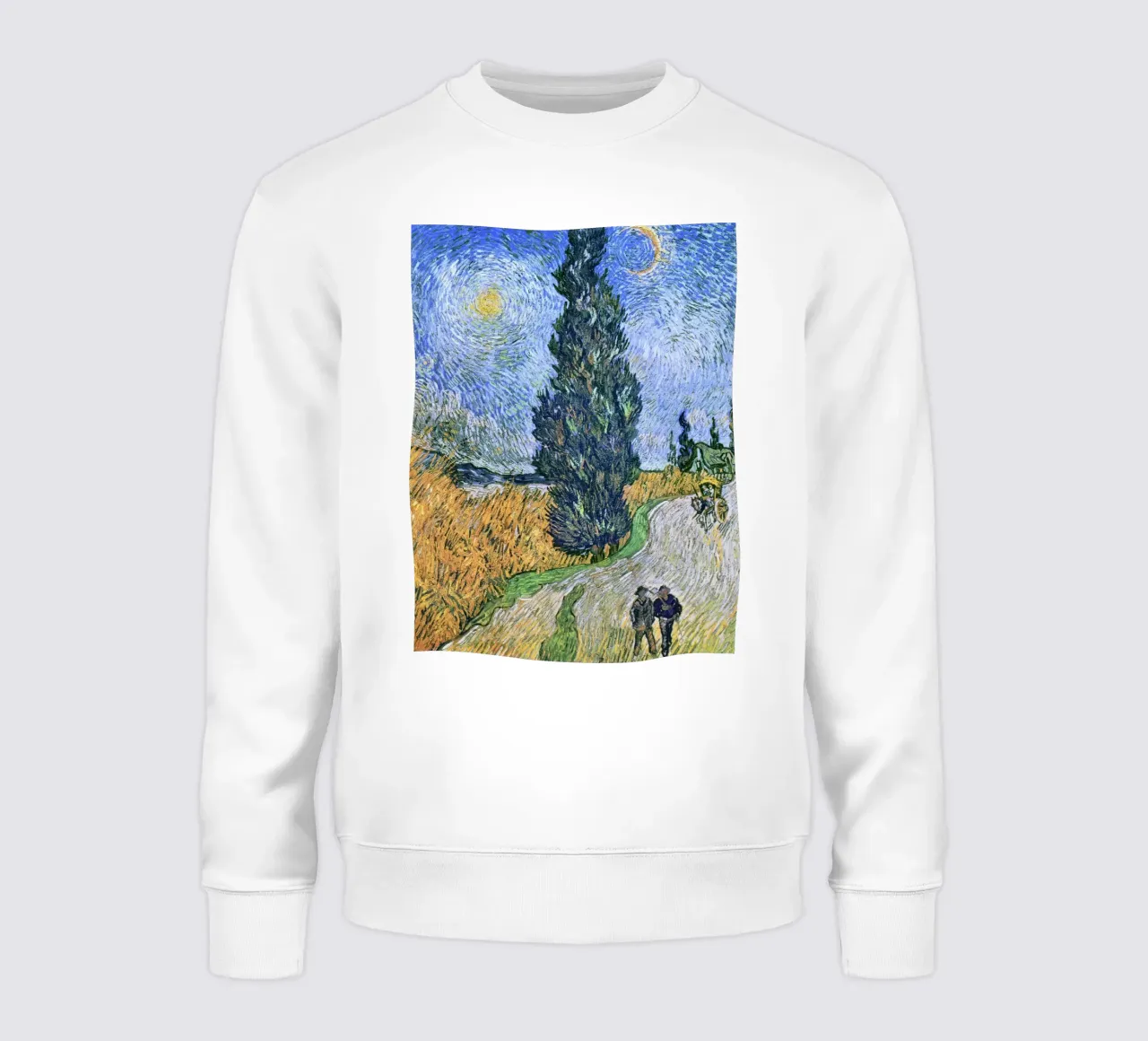 Strada con cipresso e stella di Vincent van Gogh felpa da Chérie Prints