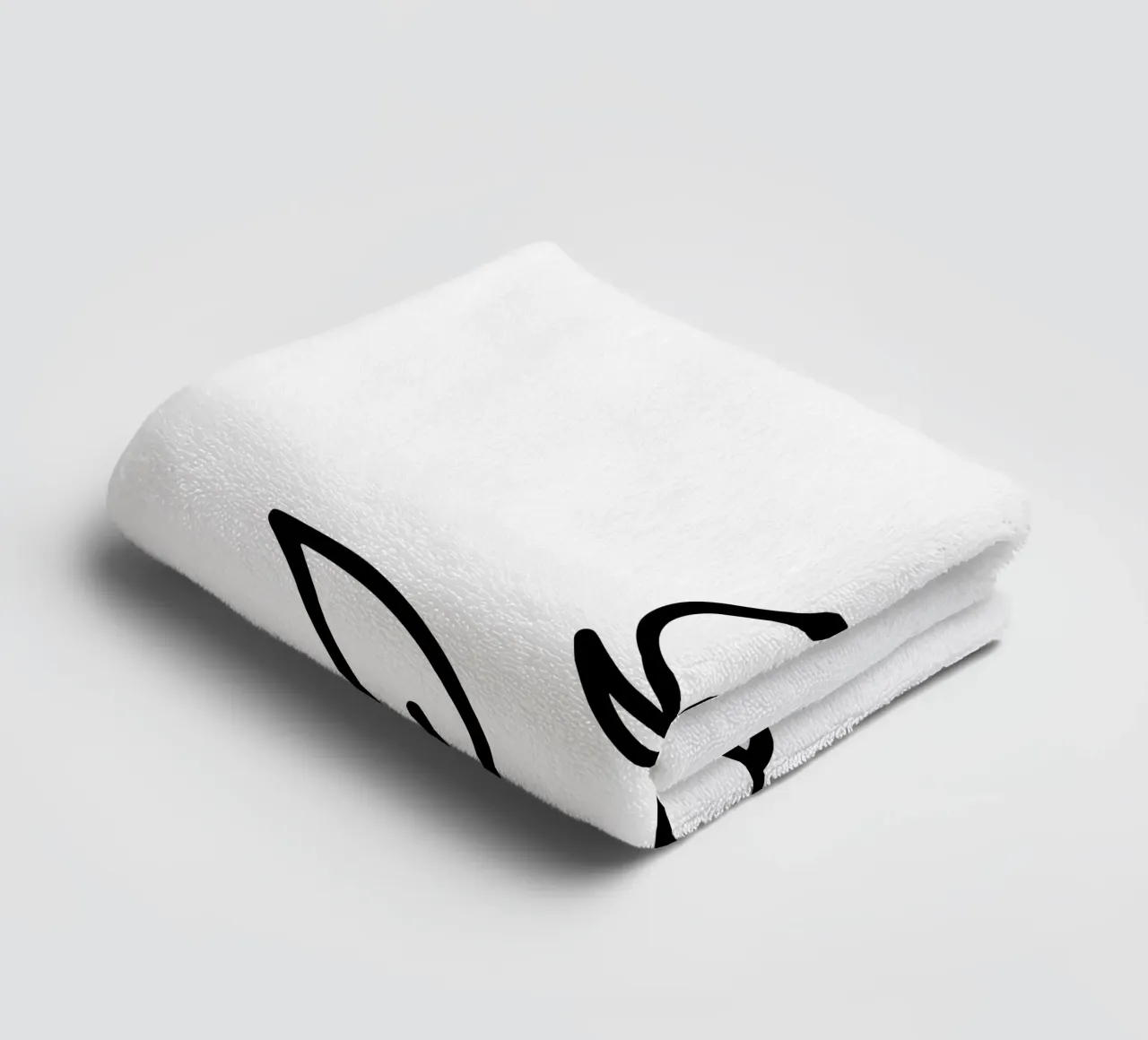 Minimalist reclining rose with a hint of red towel by Bold & Simple