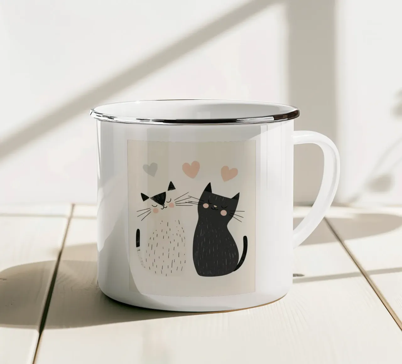 Gatti stravaganti tazza in smalto da Happy Littles