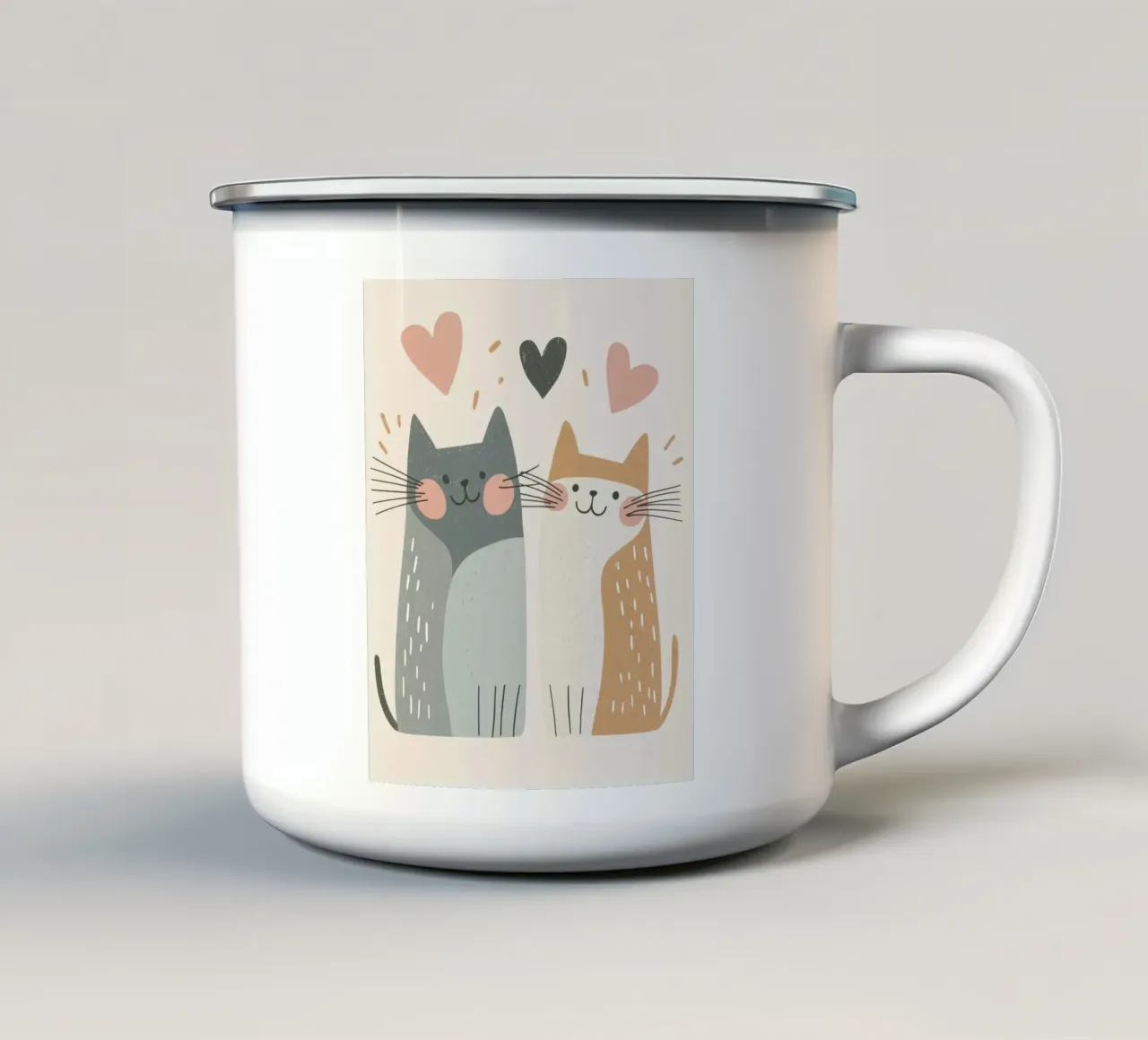 Gatti stravaganti tazza in smalto da Happy Littles