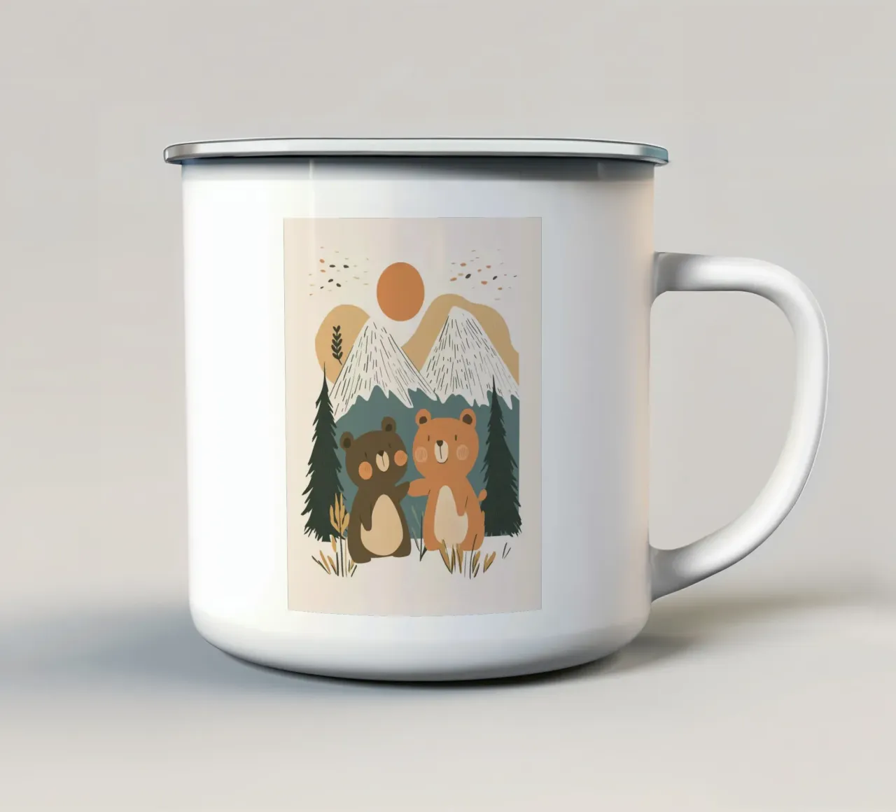 Orsi stravaganti tazza in smalto da Happy Littles