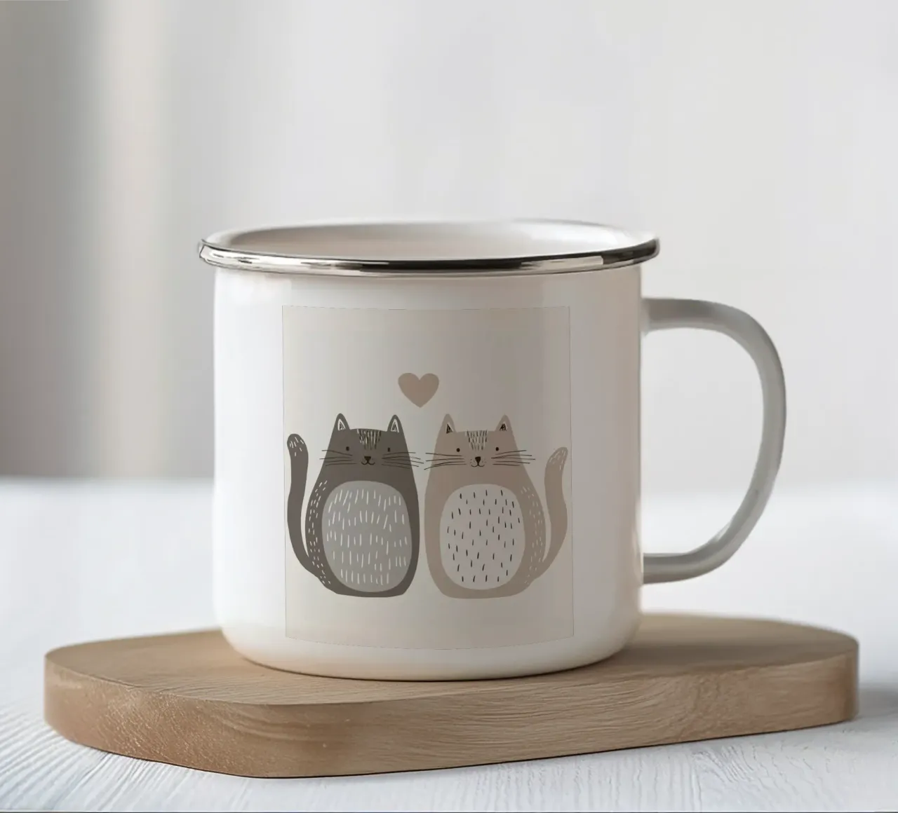 Gatti stravaganti tazza in smalto da Happy Littles