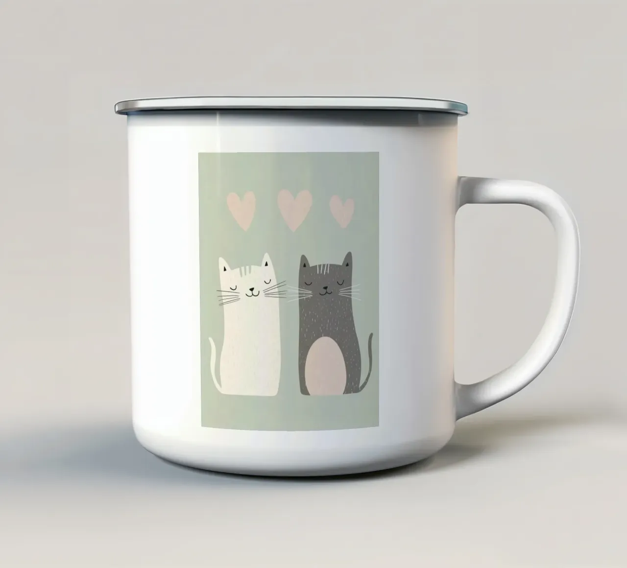 Gatti stravaganti tazza in smalto da Happy Littles