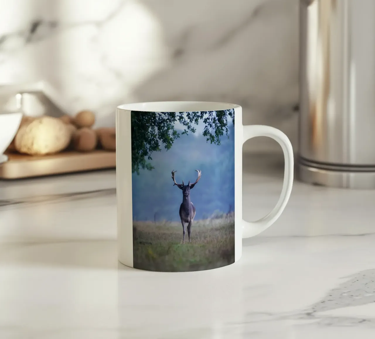 Daim dans ma forêt préférée mug en céramique de Tom's Wildlife