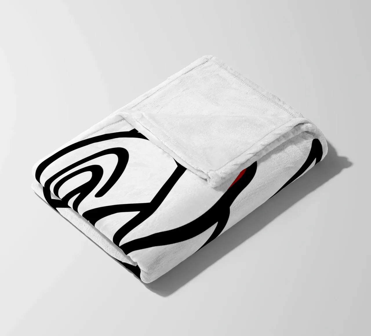 Rose, minimalist standing with a red colour hint fleece blanket by Bold & Simple