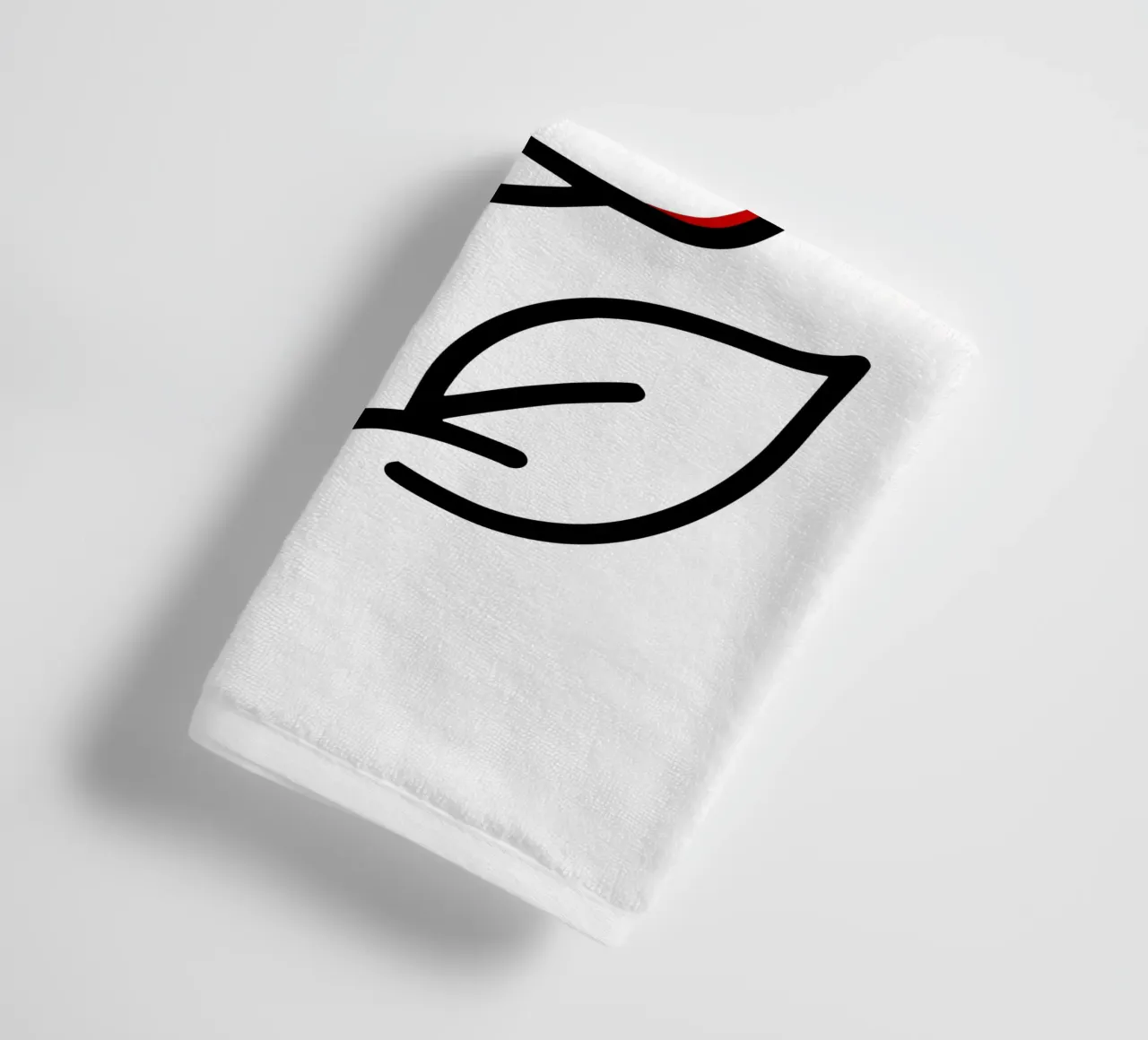 Rose, minimalist standing with a red colour hint towel by Bold & Simple