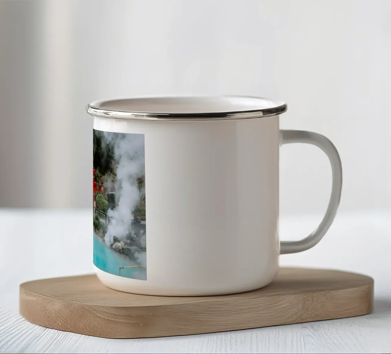 Inferno di Beppu, Giappone tazza in smalto da Marcel Bisig
