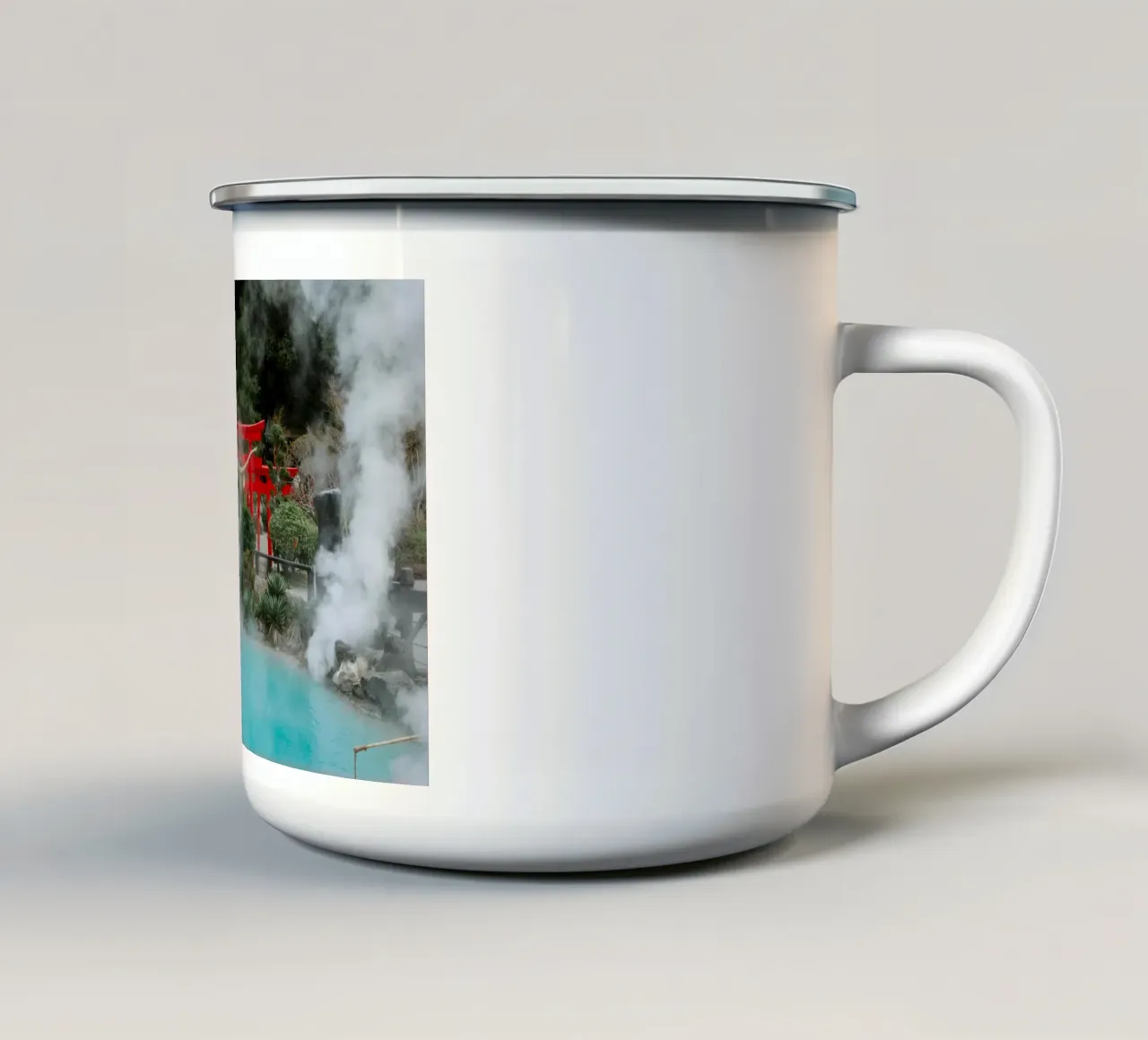 Inferno di Beppu, Giappone tazza in smalto da Marcel Bisig
