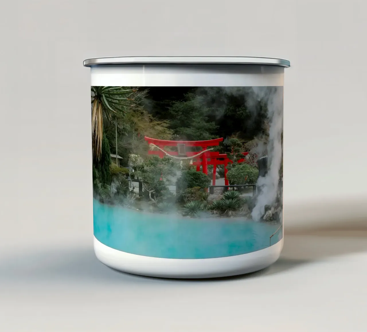 Inferno di Beppu, Giappone tazza in smalto da Marcel Bisig