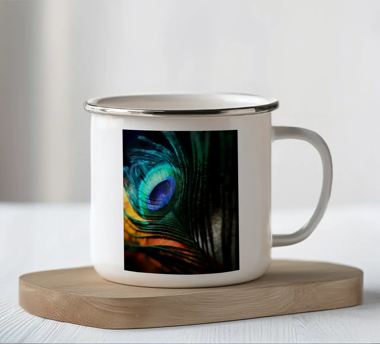 green gradient leaf tazza in smalto da Grant