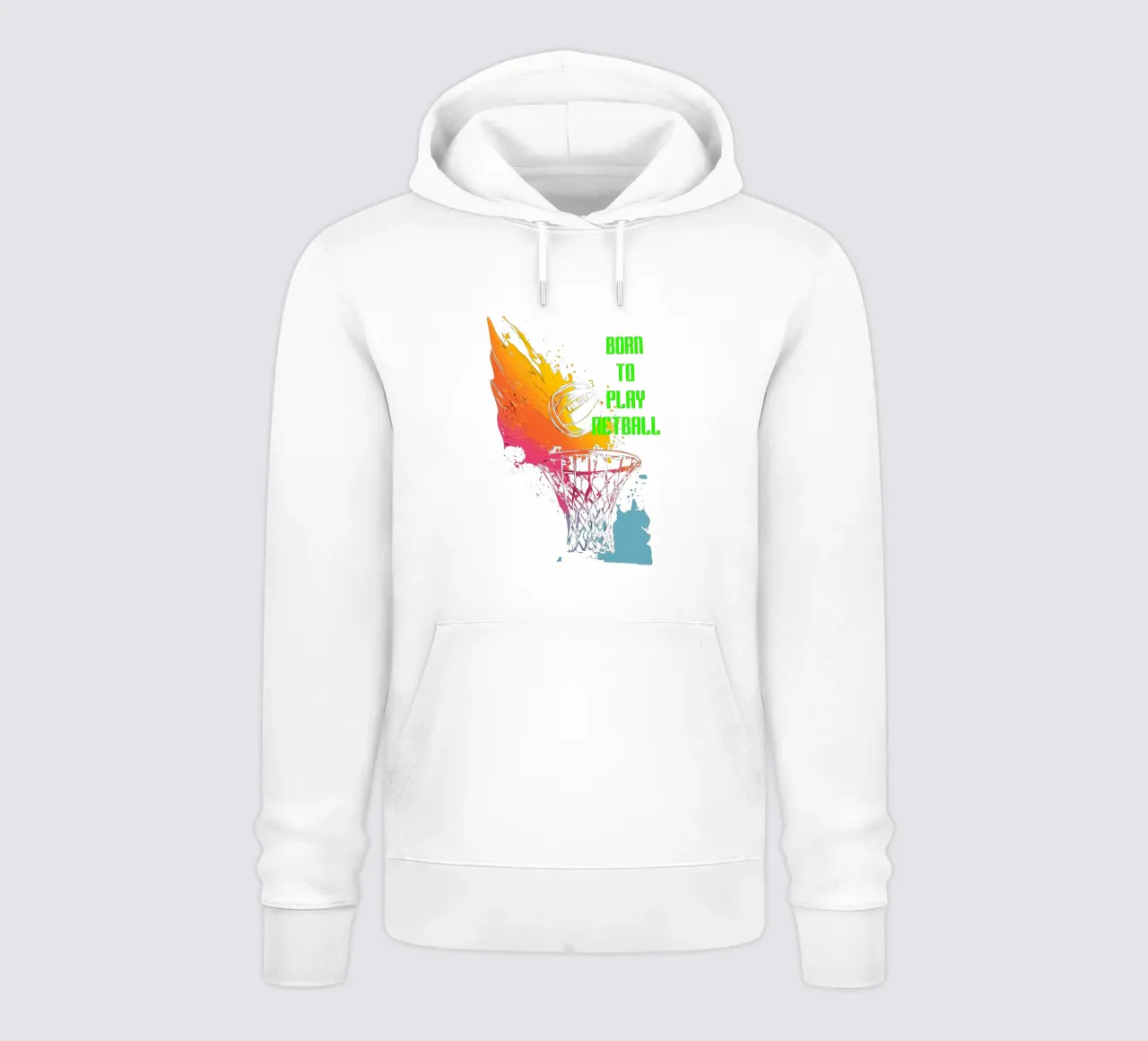 Nato per giocare a Netball felpa con cappuccio da Kt10Designs