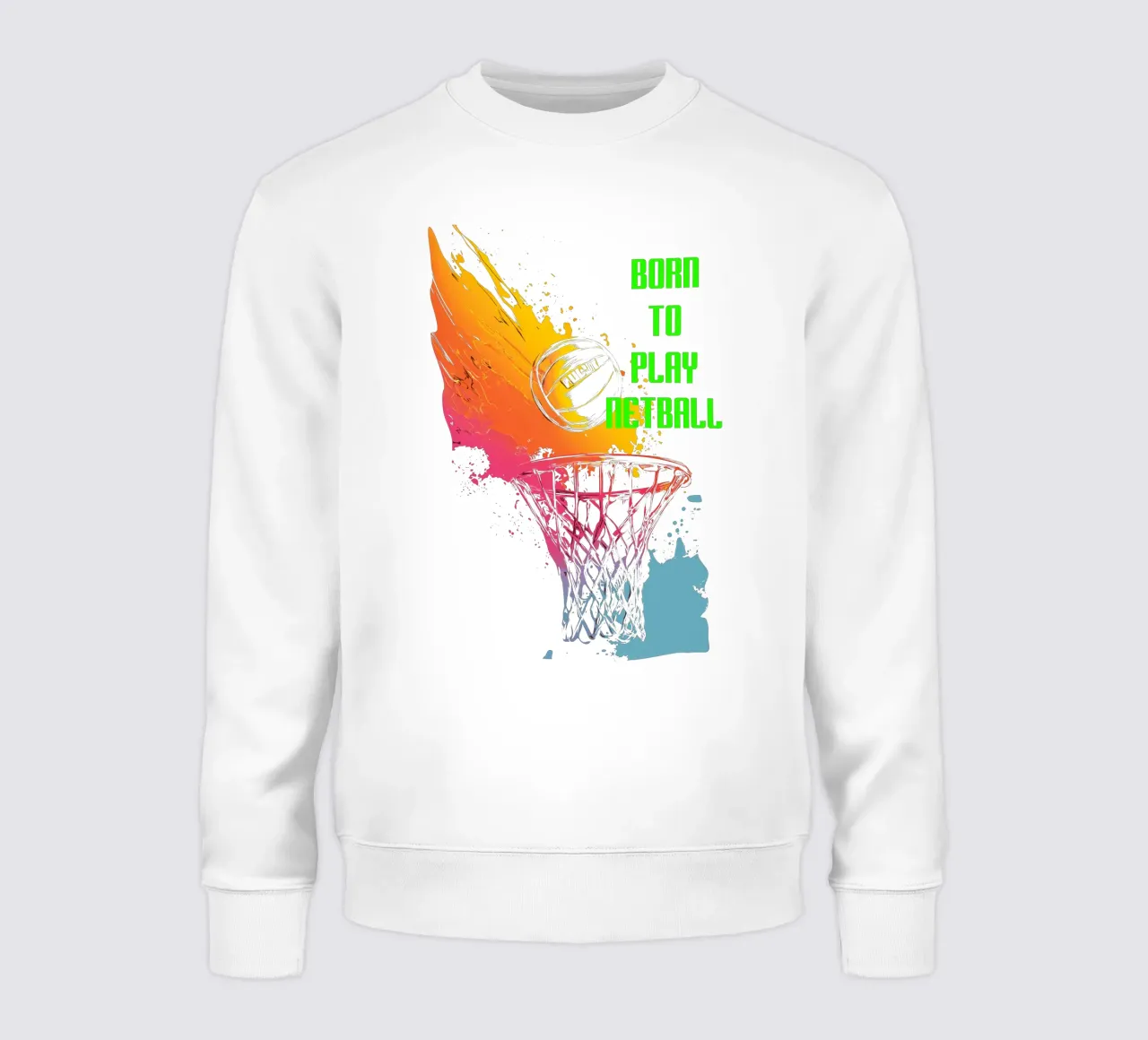 Nato per giocare a Netball felpa da Kt10Designs