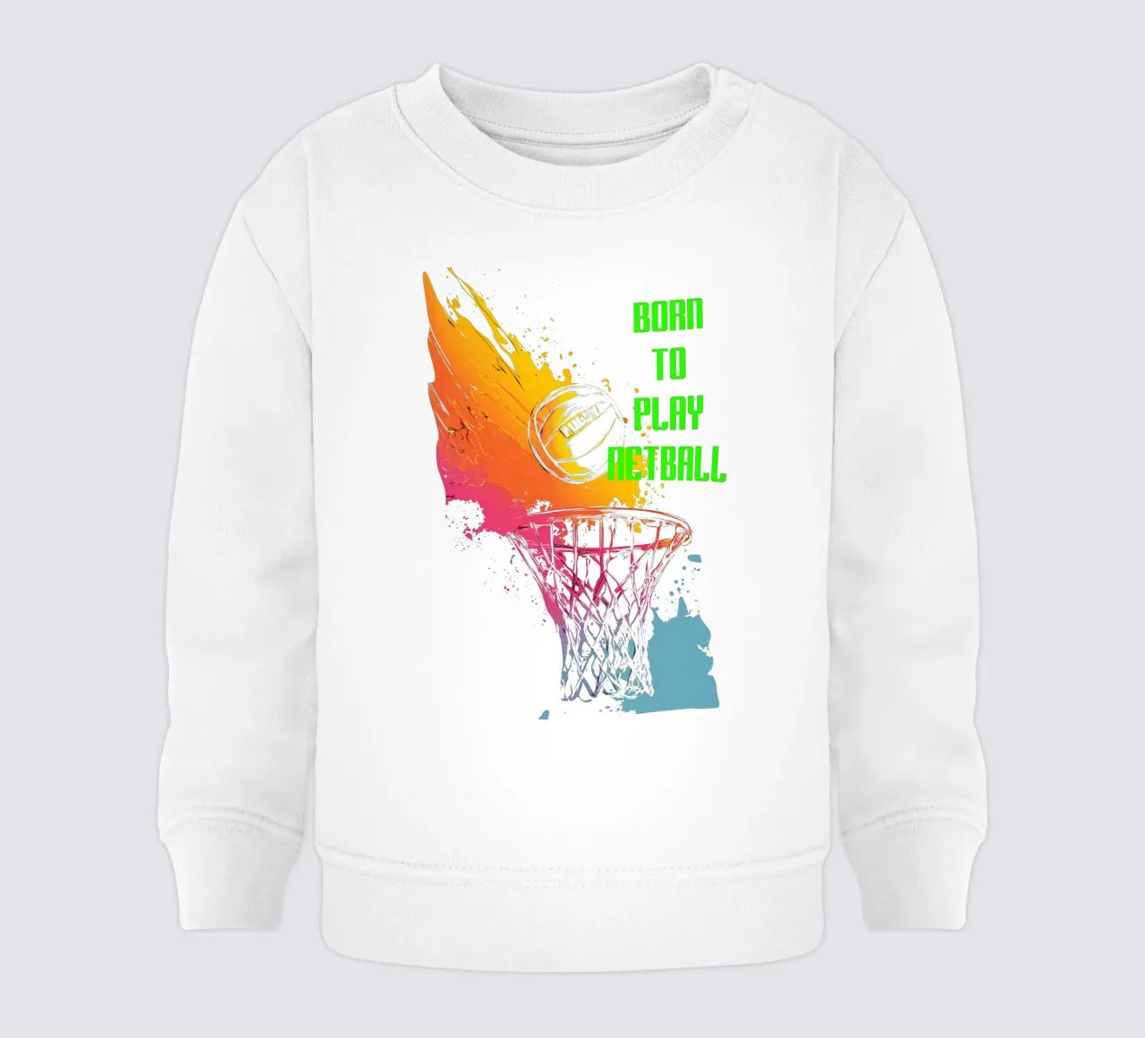 Nato per giocare a Netball felpa neonato da Kt10Designs