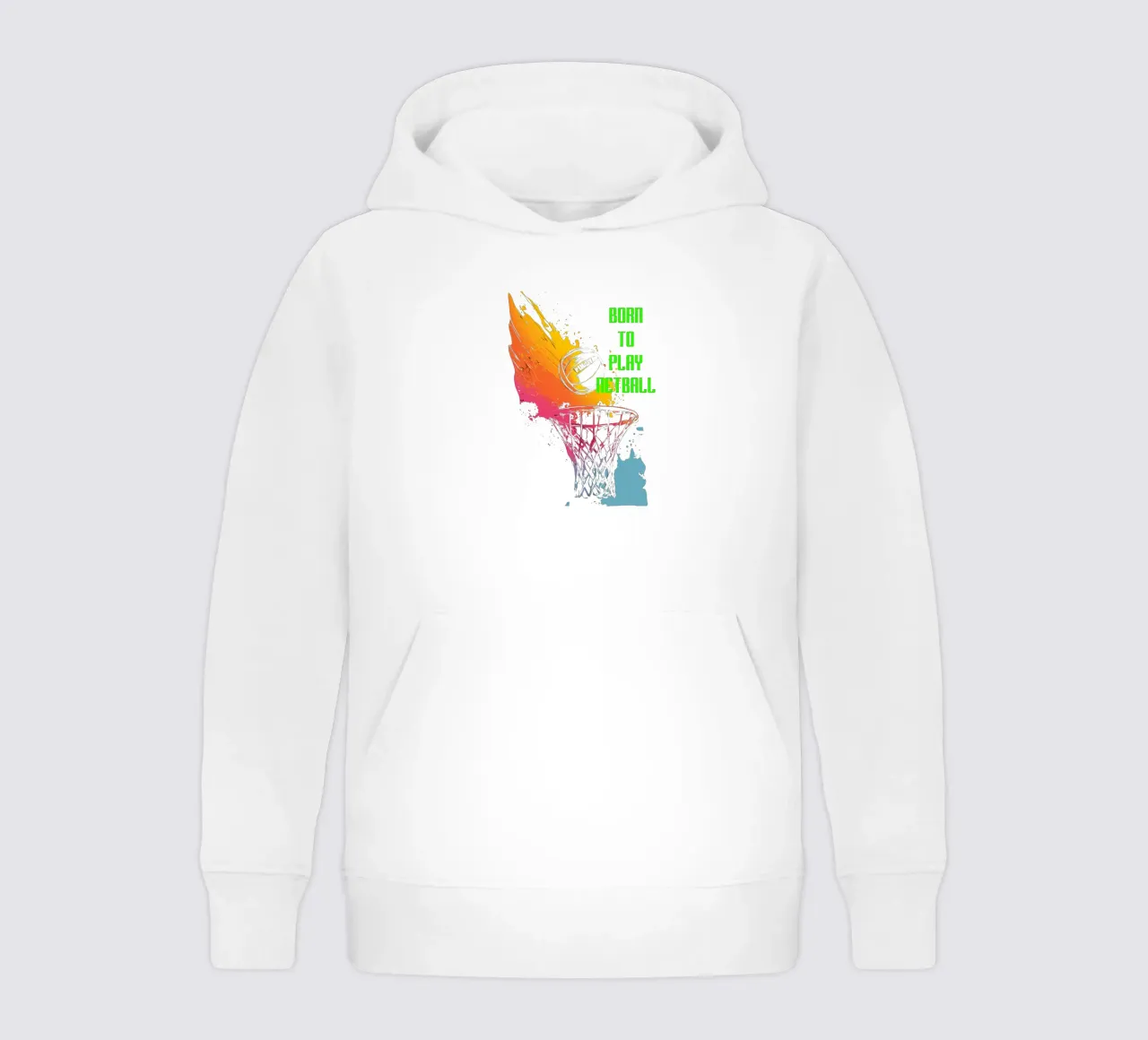 Nato per giocare a Netball felpa bambino con cappuccio da Kt10Designs