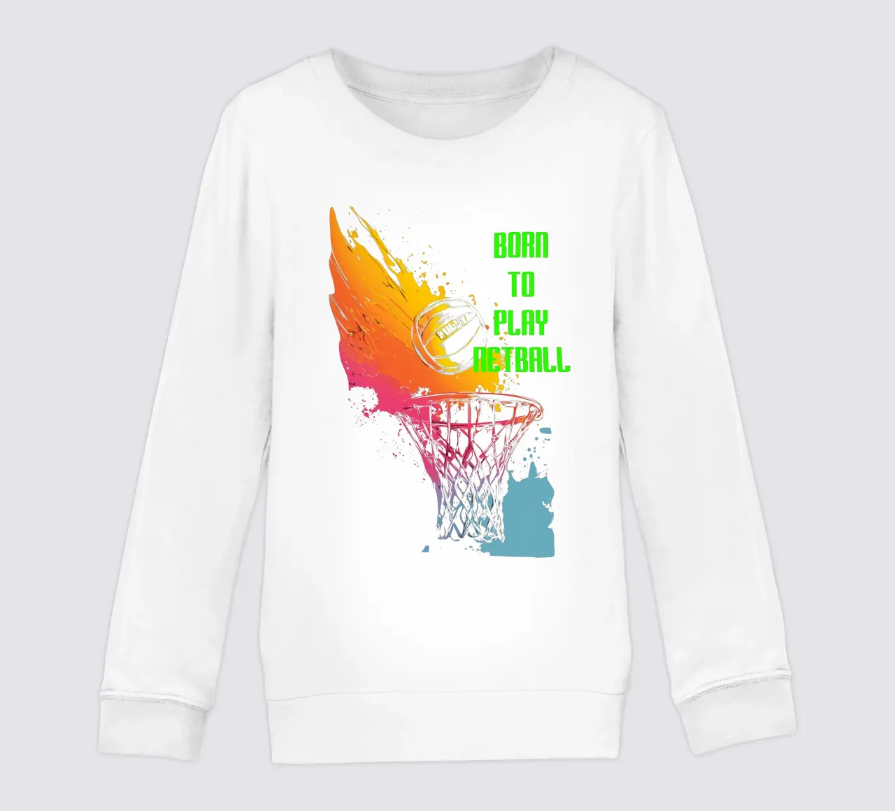 Nato per giocare a Netball felpa bambino da Kt10Designs
