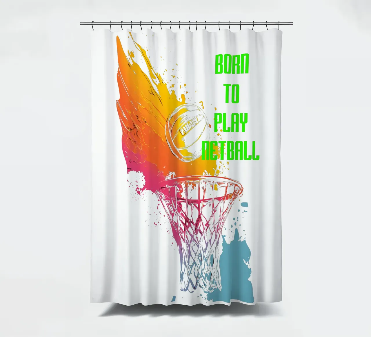 Nato per giocare a Netball tenda da doccia da Kt10Designs