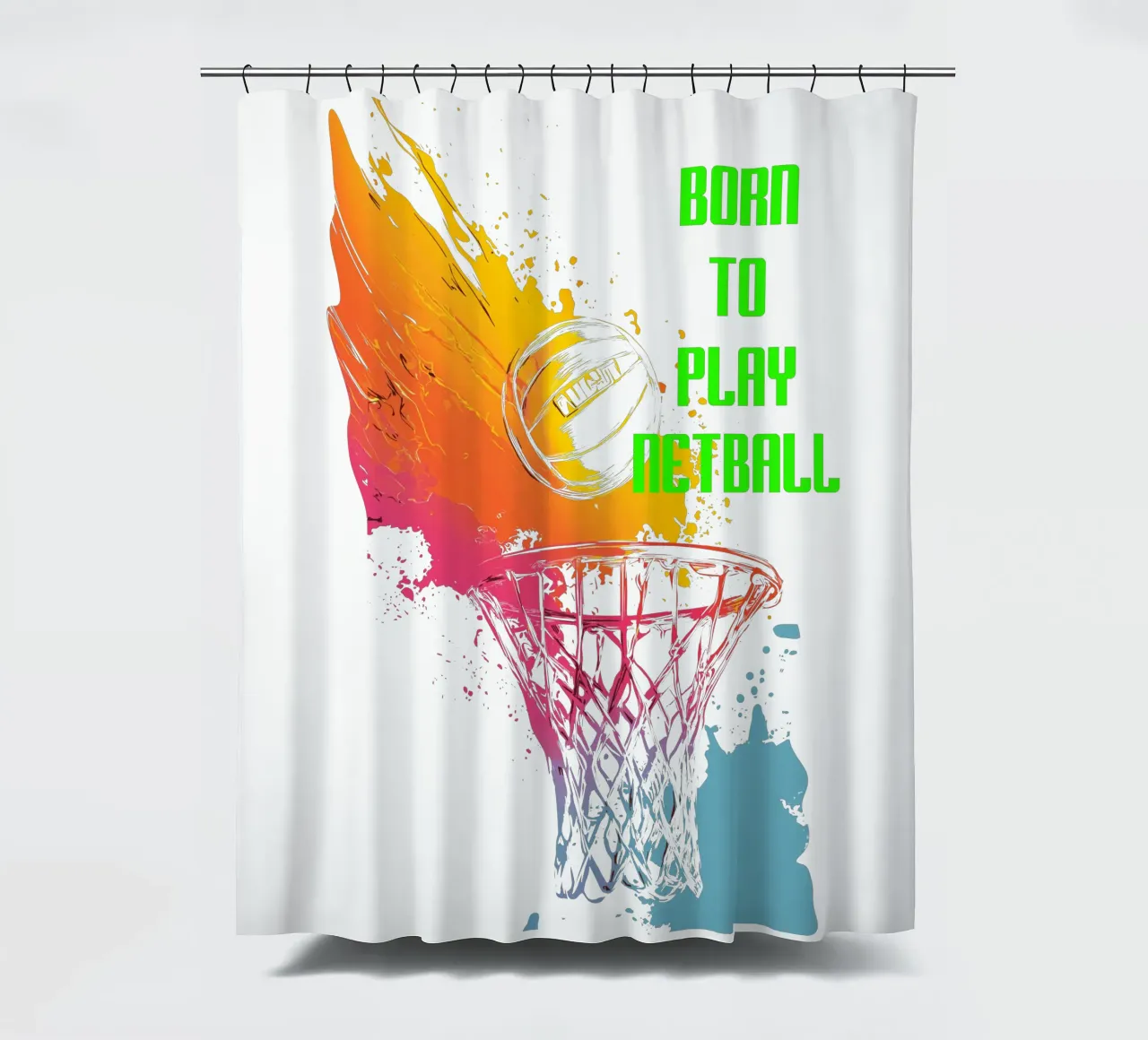 Nato per giocare a Netball tenda da doccia da Kt10Designs