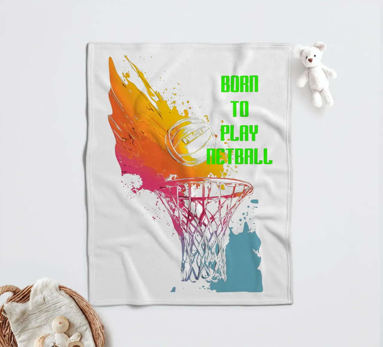 Nato per giocare a Netball coperta in pile da Kt10Designs