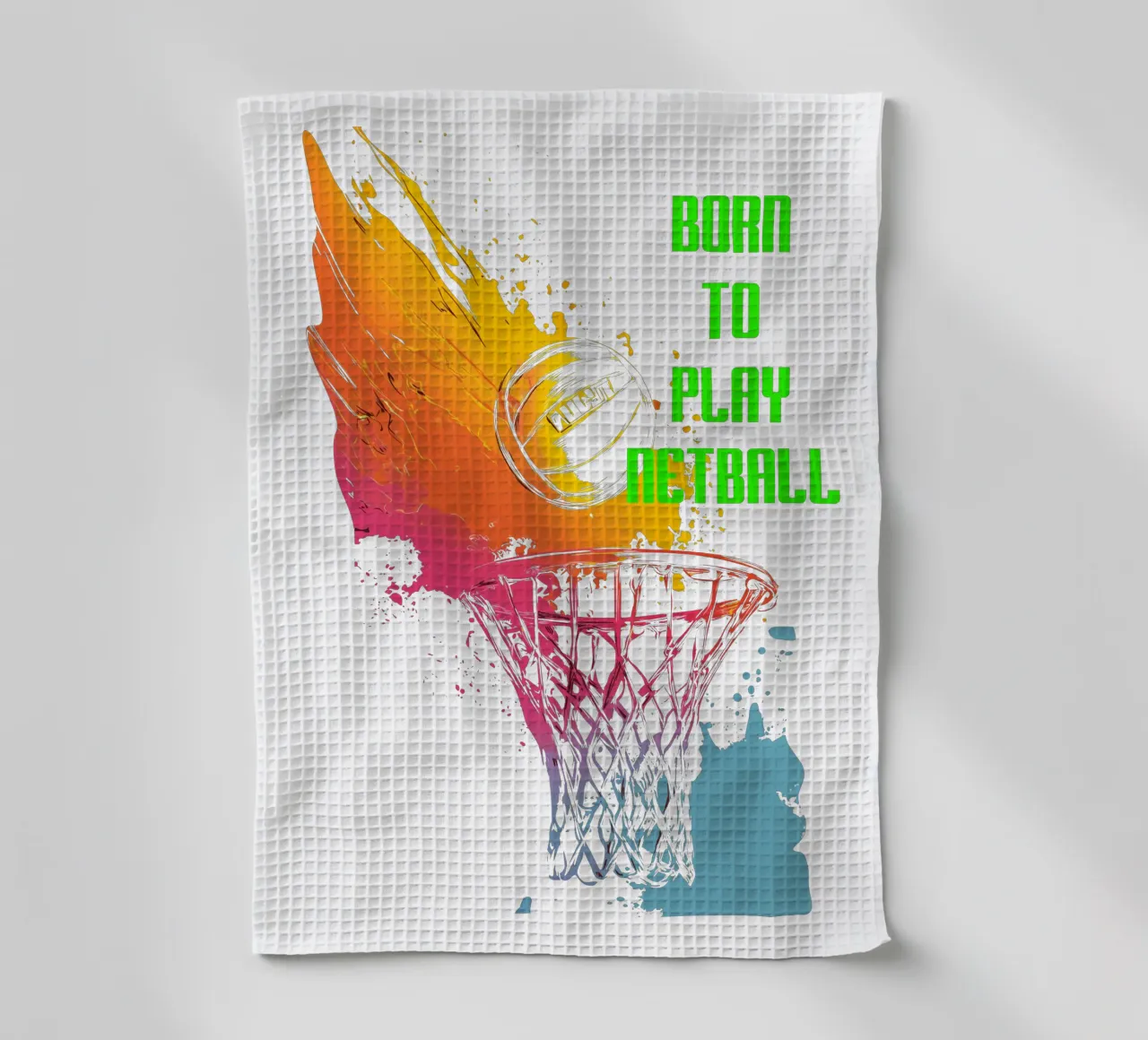Nato per giocare a Netball canovaccio da cucina da Kt10Designs