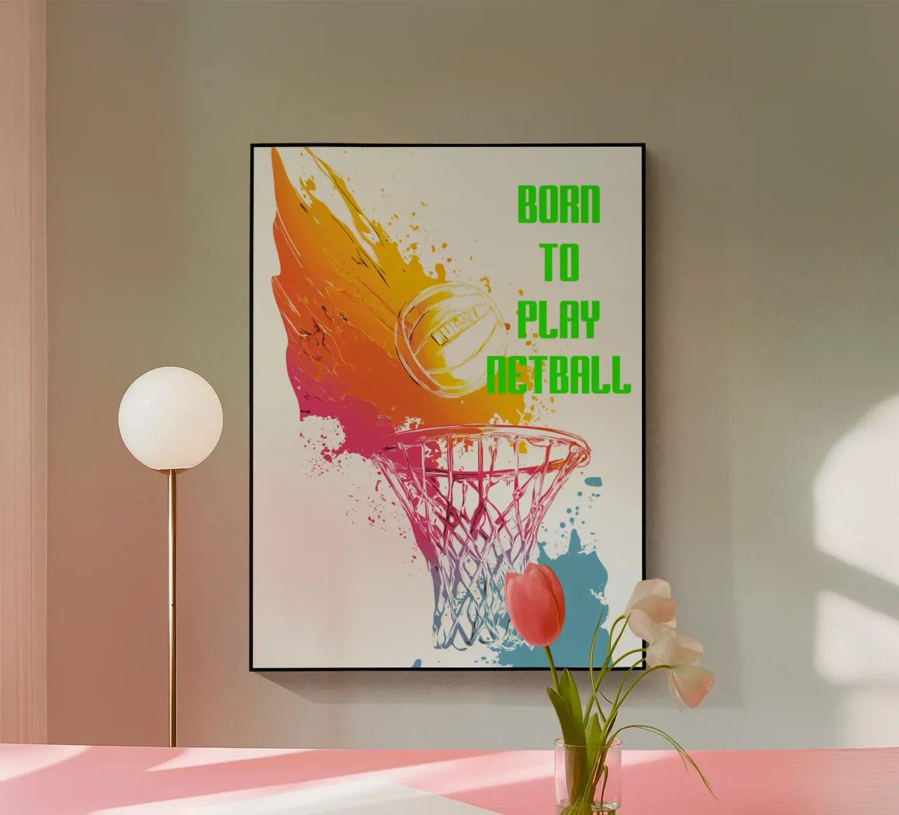 Nato per giocare a Netball plexiglass da Kt10Designs