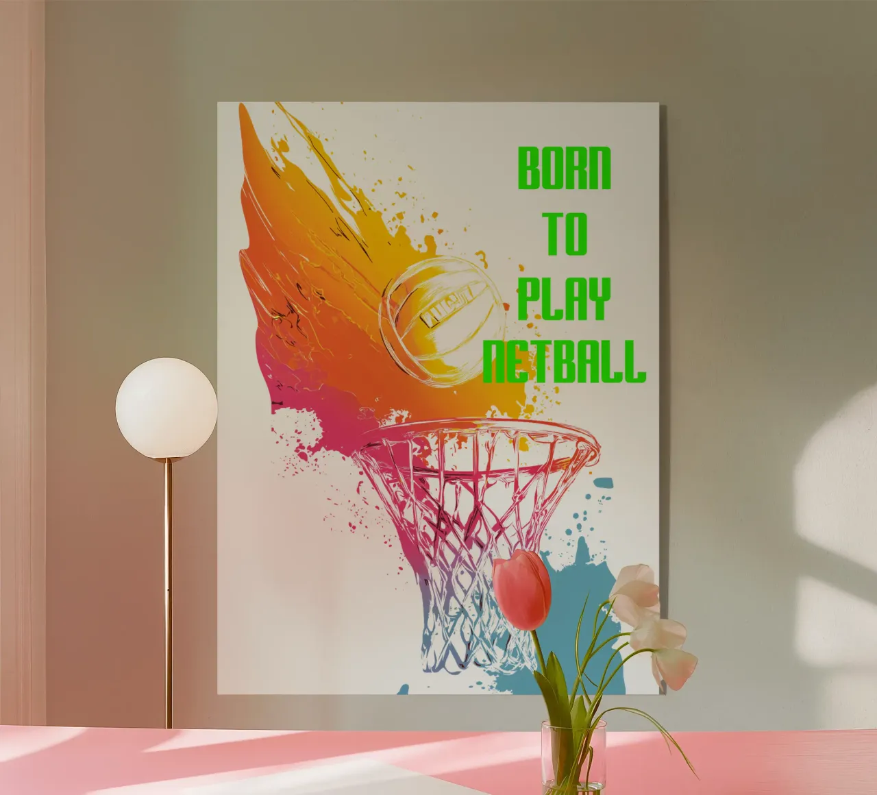 Nato per giocare a Netball plexiglass da Kt10Designs