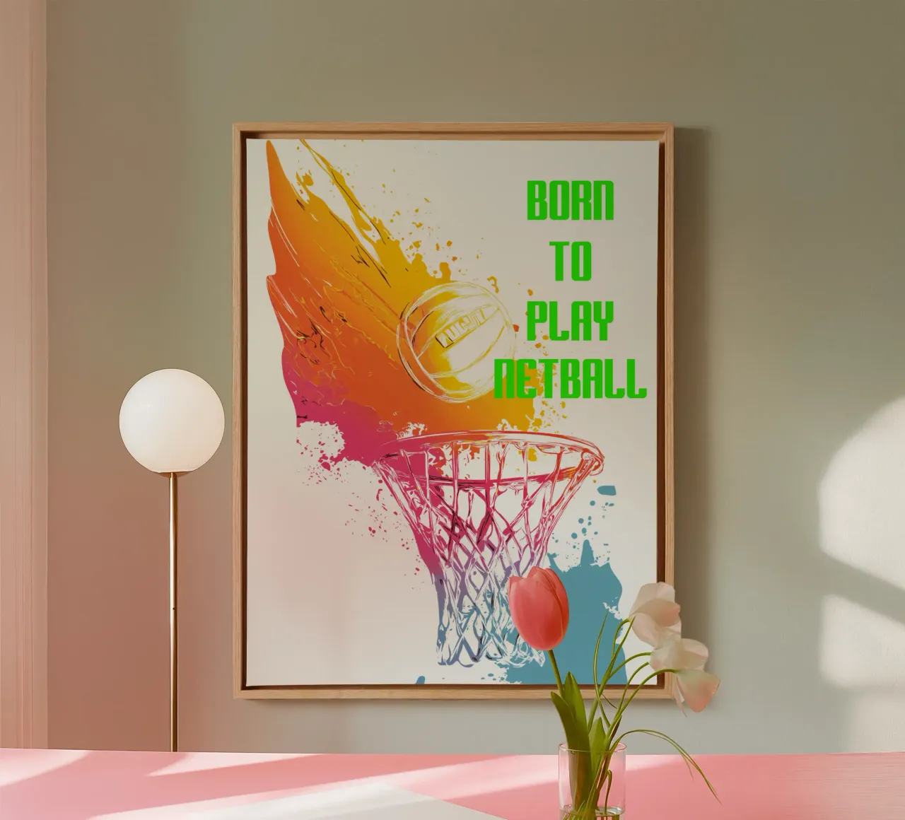Nato per giocare a Netball tela da Kt10Designs