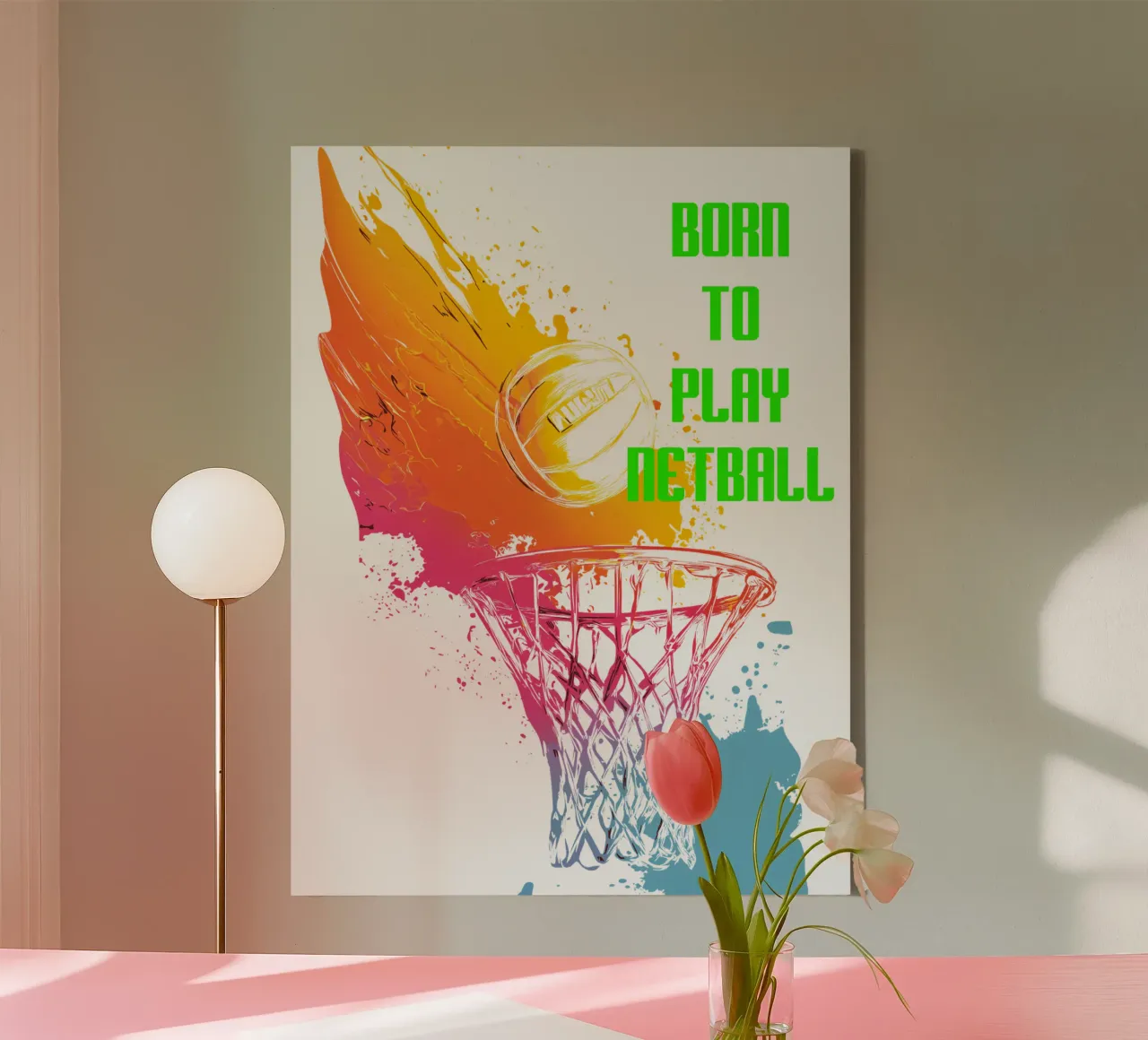 Nato per giocare a Netball tela da Kt10Designs