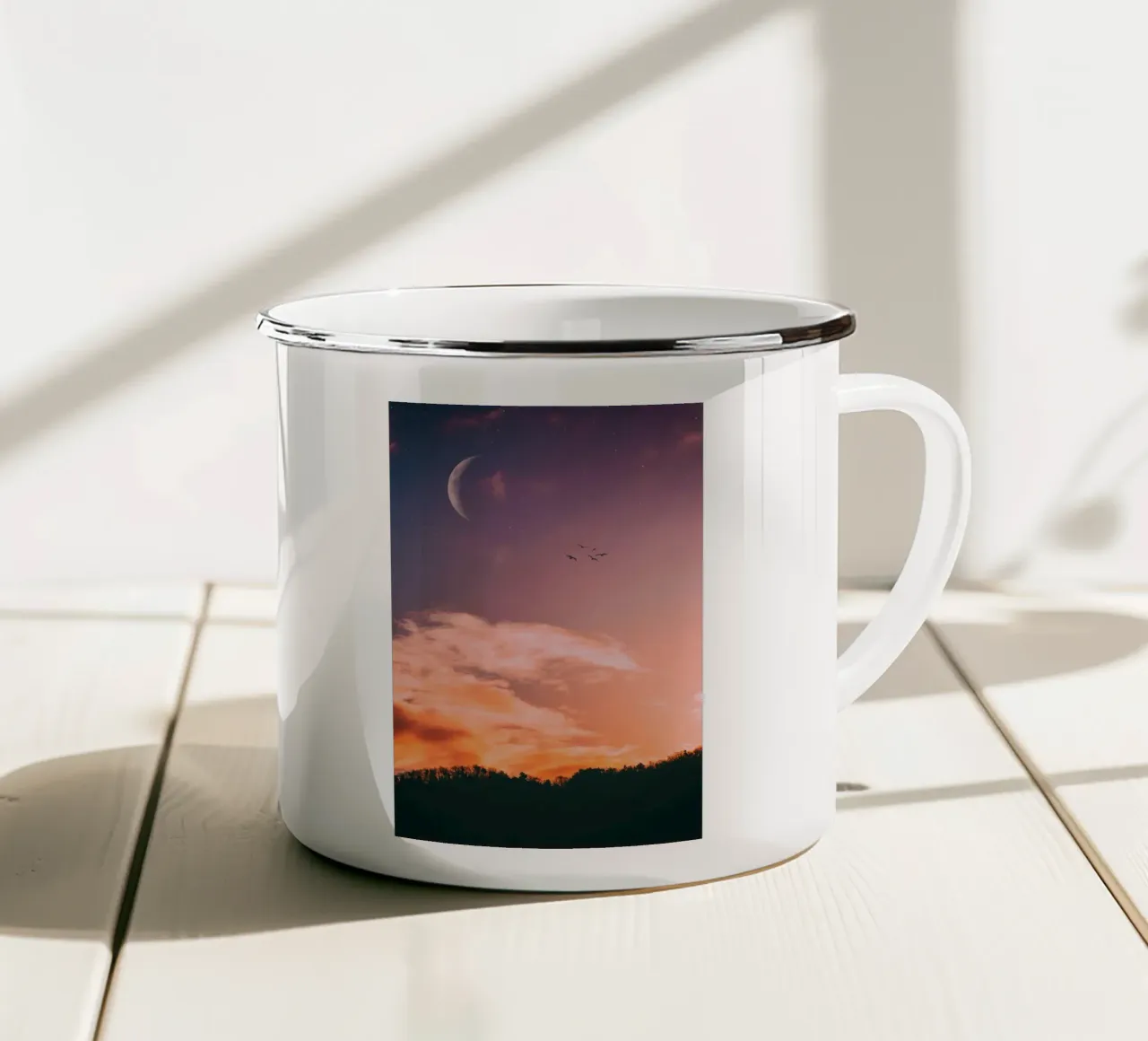 bird fly on space tazza in smalto da Grant