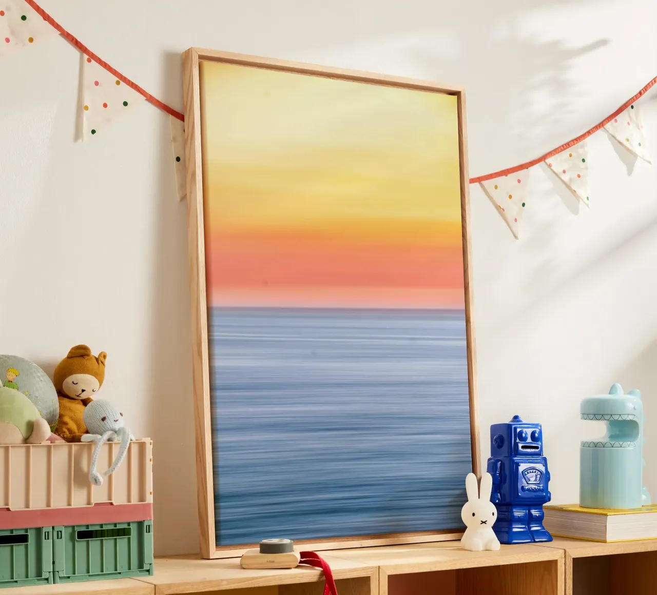 gradient wave and color canvas van Grant
