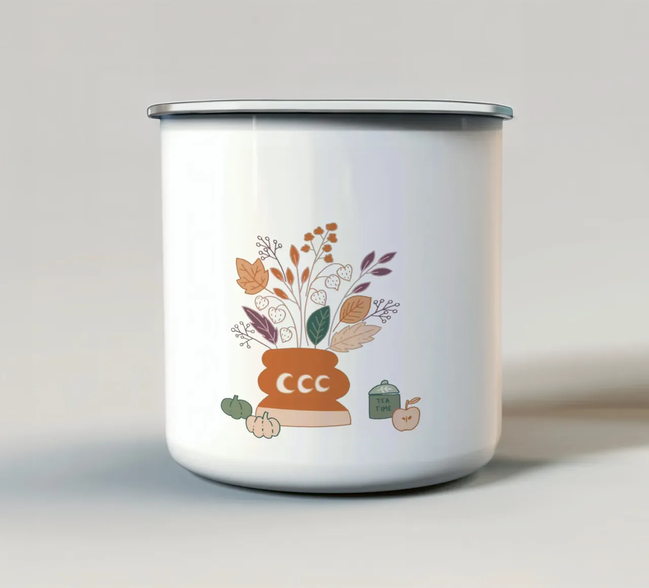Bouquet d'autunno tazza in smalto da youdesignme