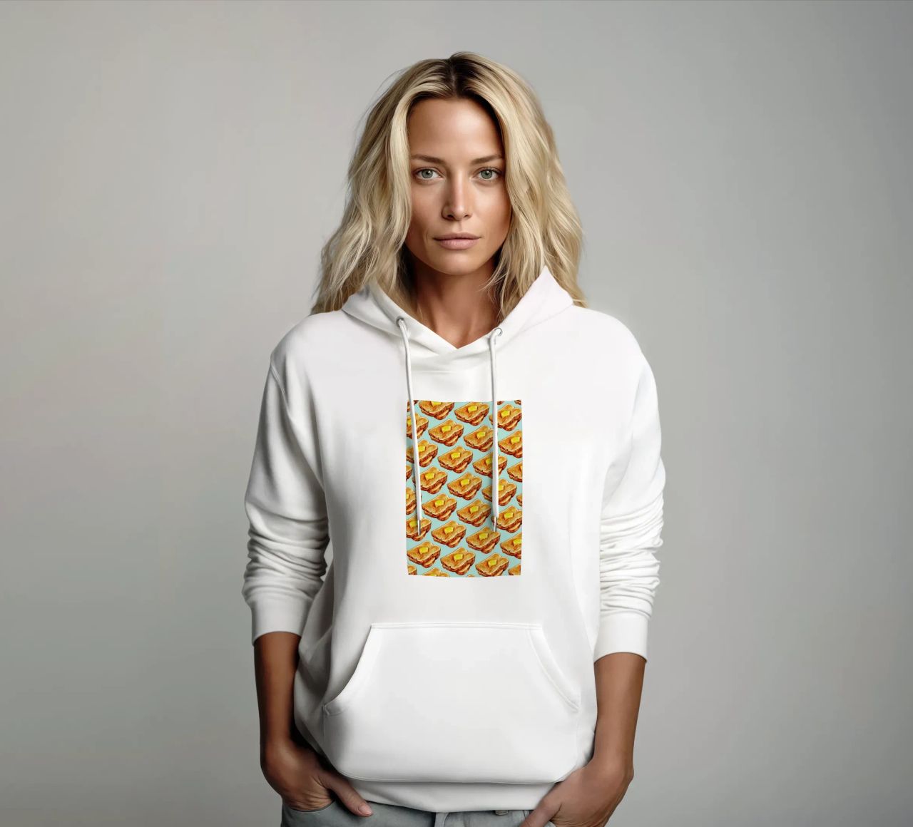 Buttered Toast Pattern felpa con cappuccio da Kelly Gilleran