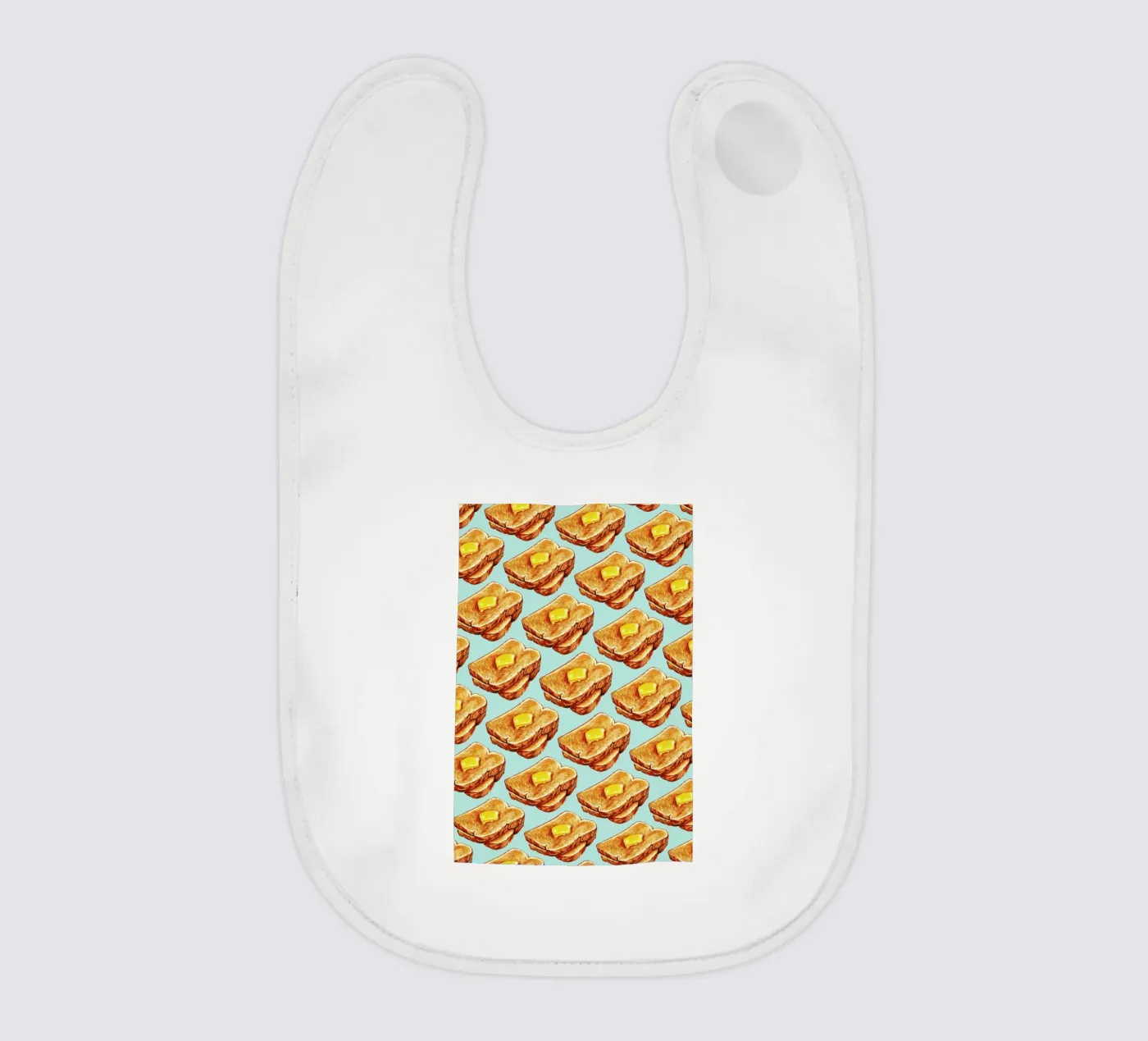 Buttered Toast Pattern baby slabbetje van Kelly Gilleran