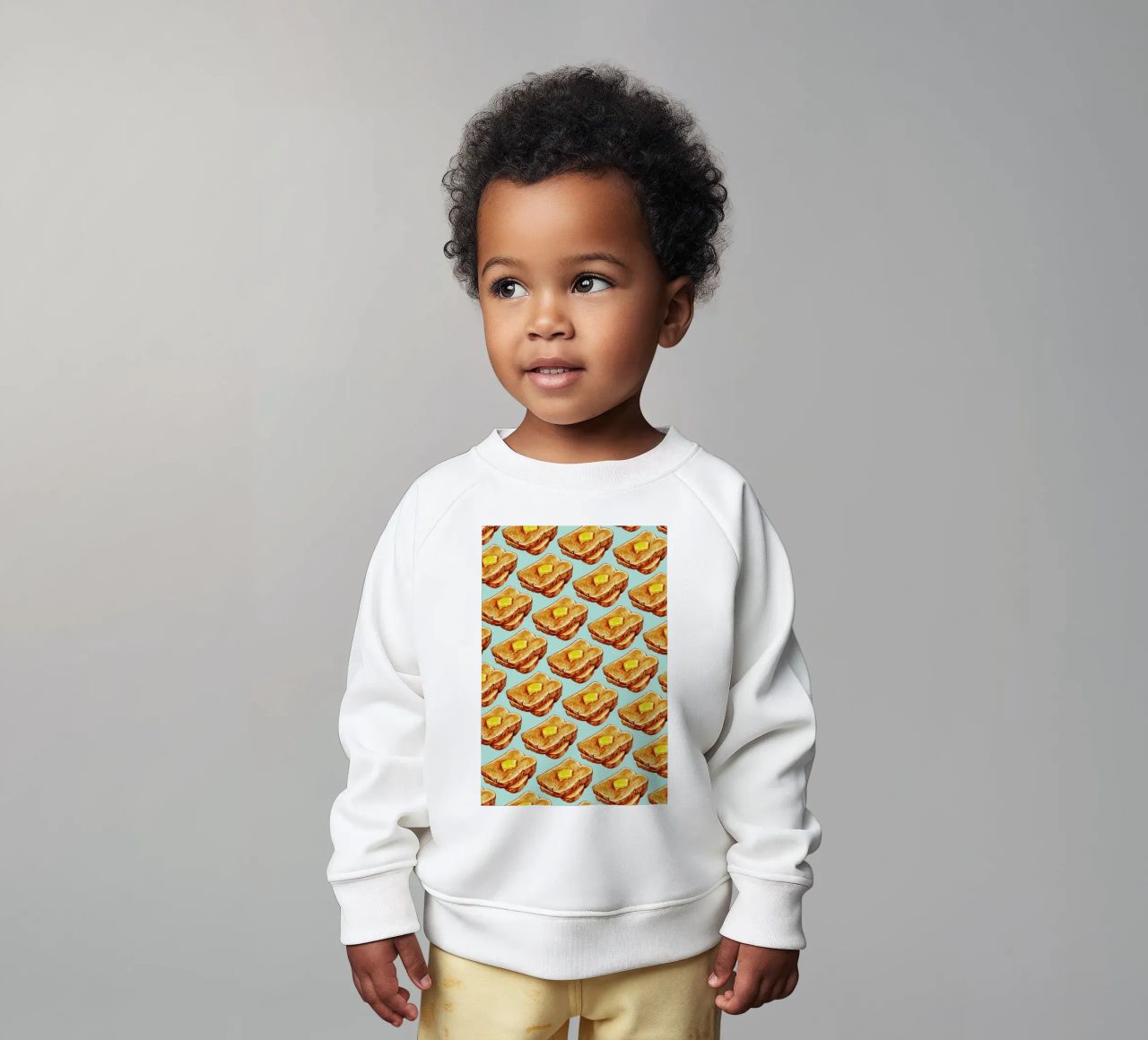 Buttered Toast Pattern felpa neonato da Kelly Gilleran