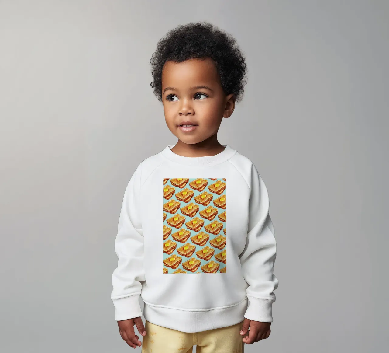 Buttered Toast Pattern felpa neonato da Kelly Gilleran
