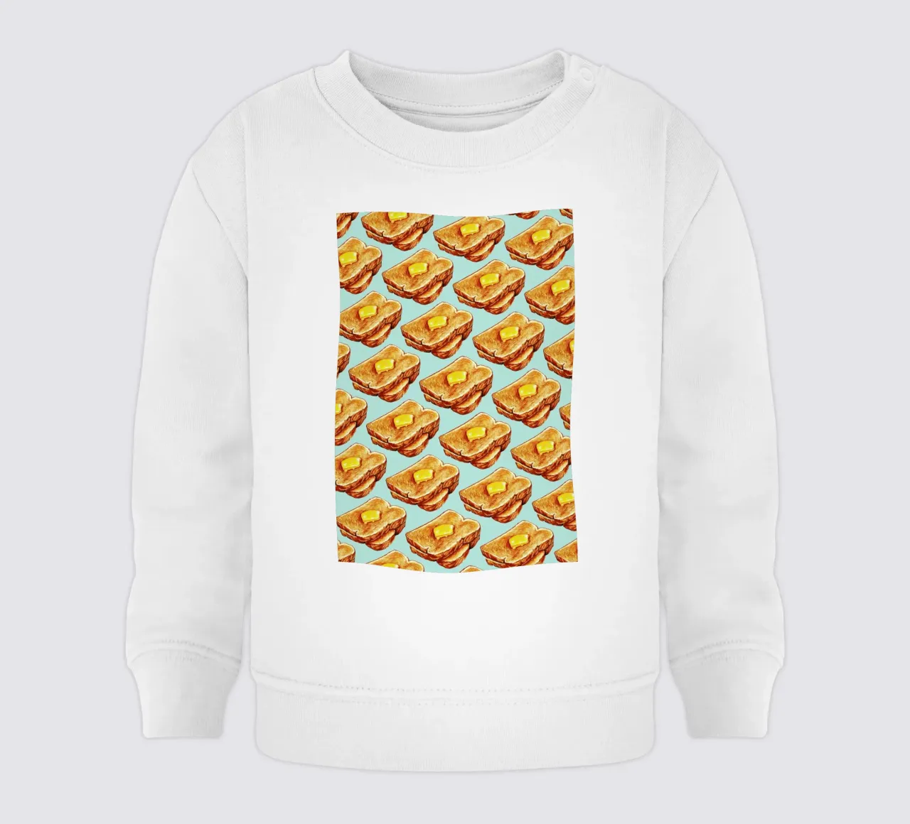 Buttered Toast Pattern felpa neonato da Kelly Gilleran