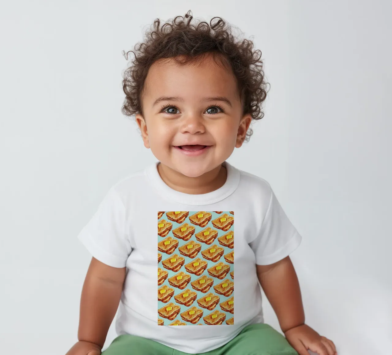 Buttered Toast Pattern maglietta neonato da Kelly Gilleran