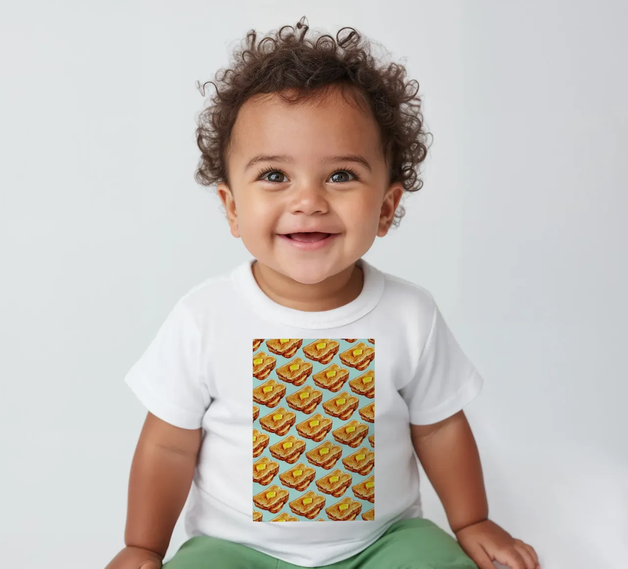 Buttered Toast Pattern camiseta de bebé de Kelly Gilleran