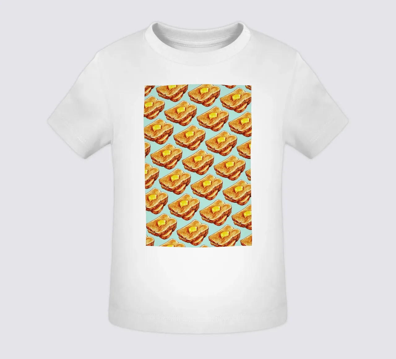 Buttered Toast Pattern maglietta neonato da Kelly Gilleran