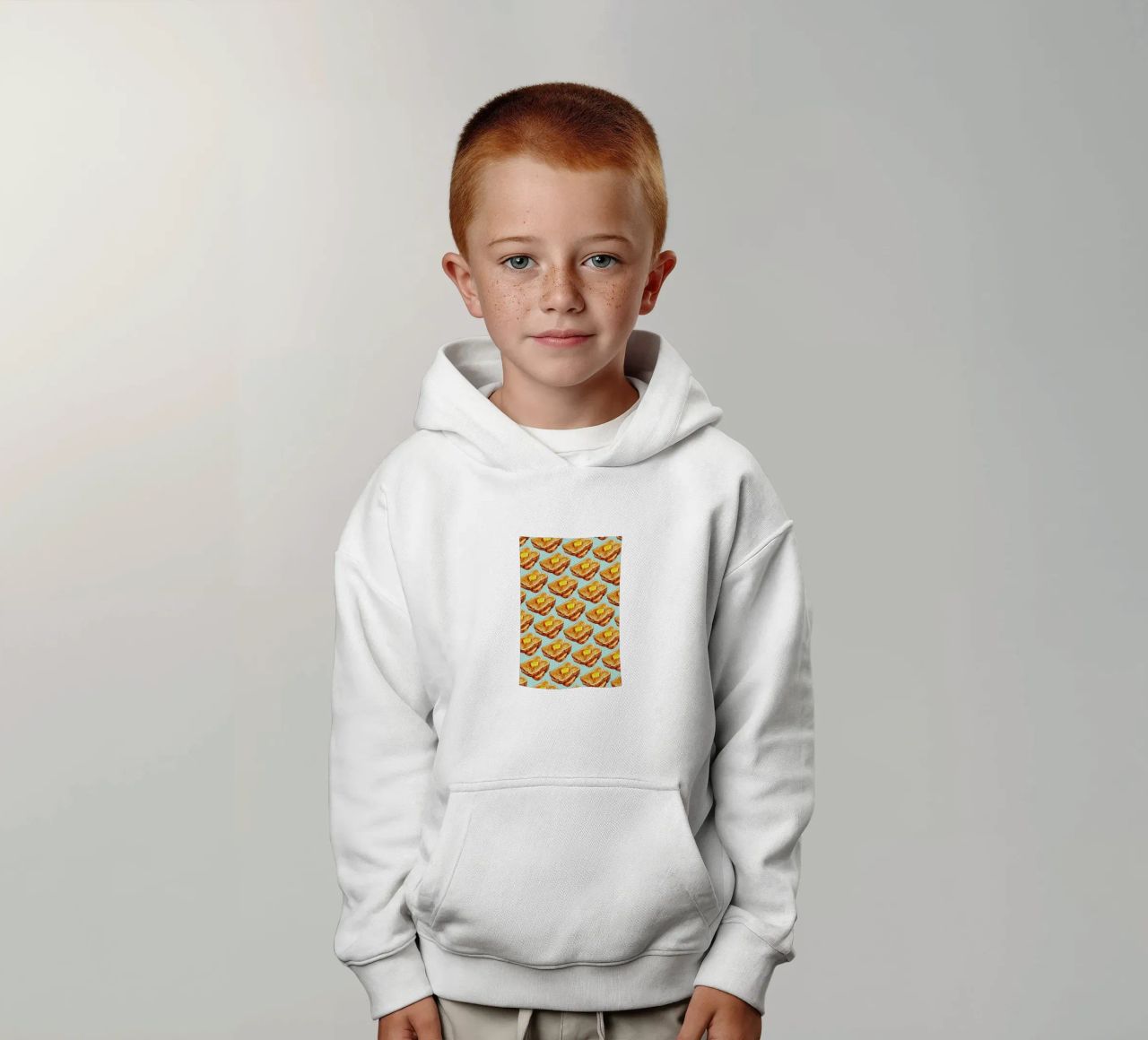 Buttered Toast Pattern felpa bambino con cappuccio da Kelly Gilleran