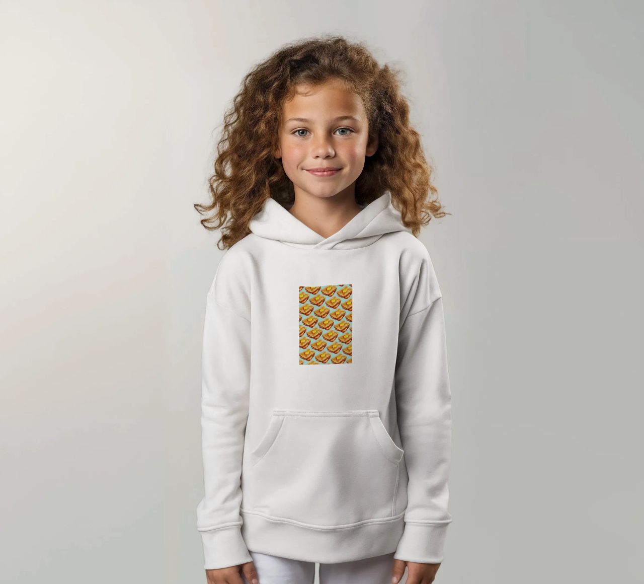 Buttered Toast Pattern felpa bambino con cappuccio da Kelly Gilleran