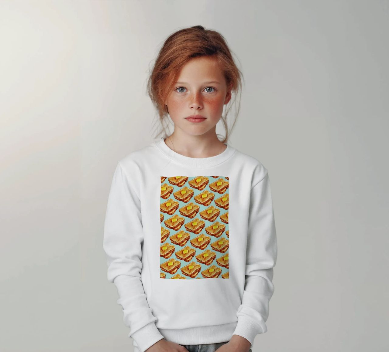 Buttered Toast Pattern felpa bambino da Kelly Gilleran