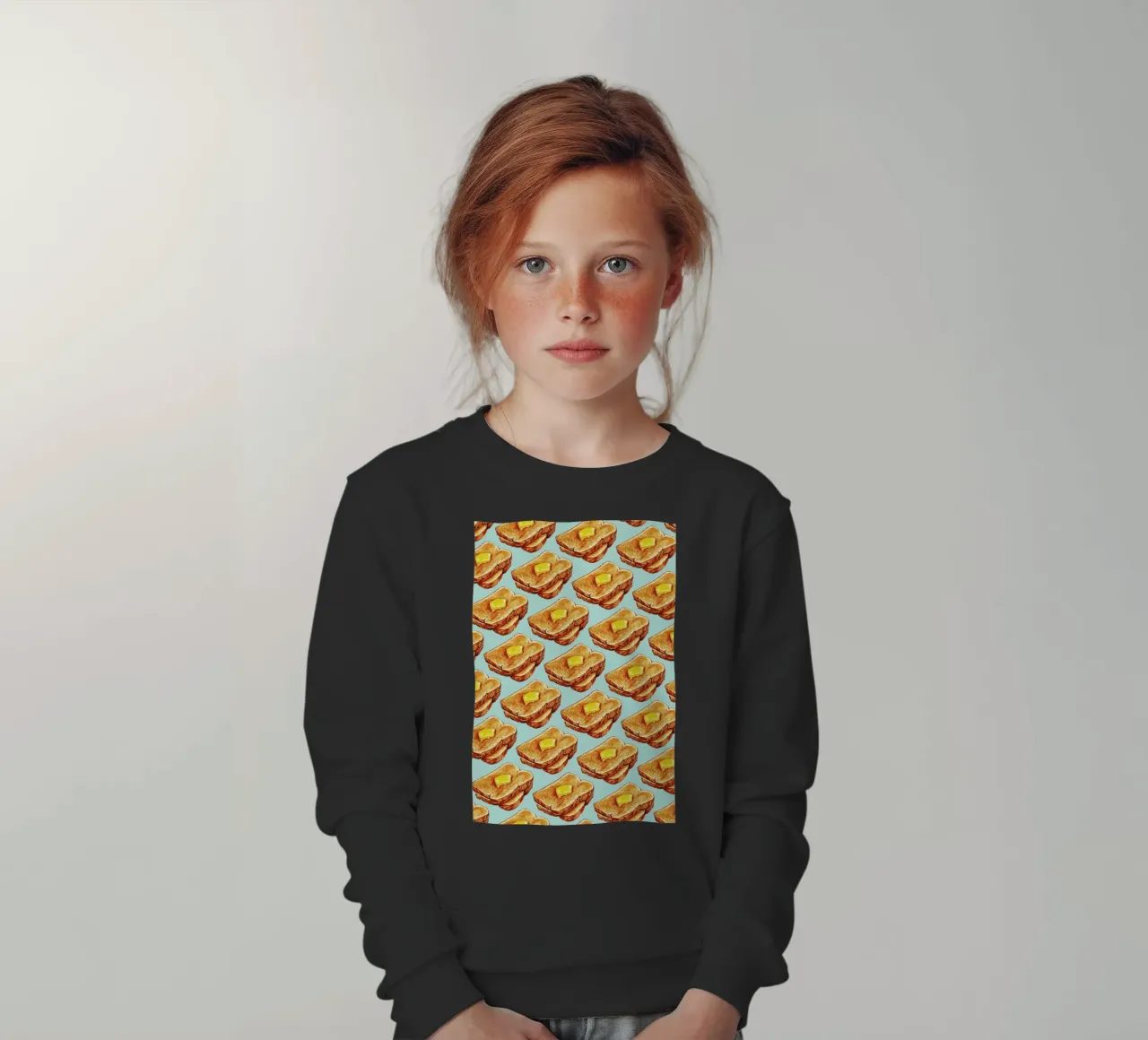 Buttered Toast Pattern felpa bambino da Kelly Gilleran