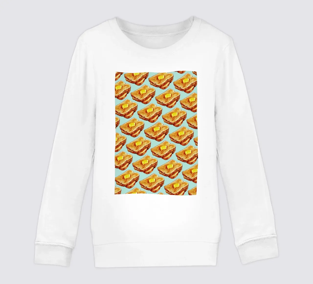 Buttered Toast Pattern Kinder Sweatshirt von Kelly Gilleran