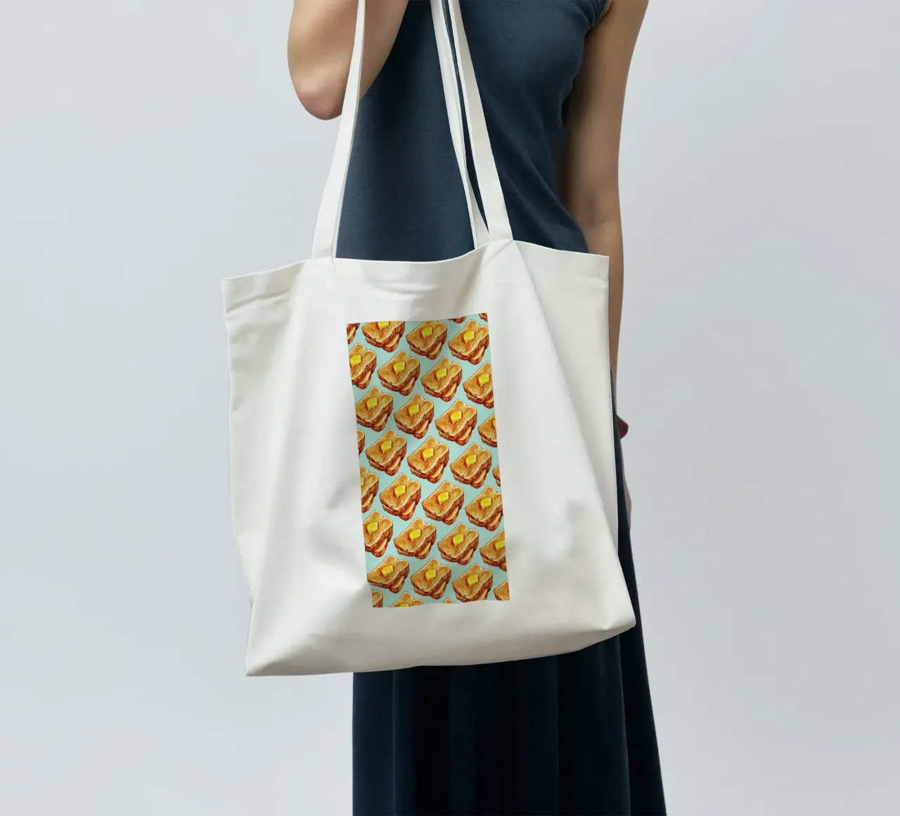 Buttered Toast Pattern borsa in juta da Kelly Gilleran
