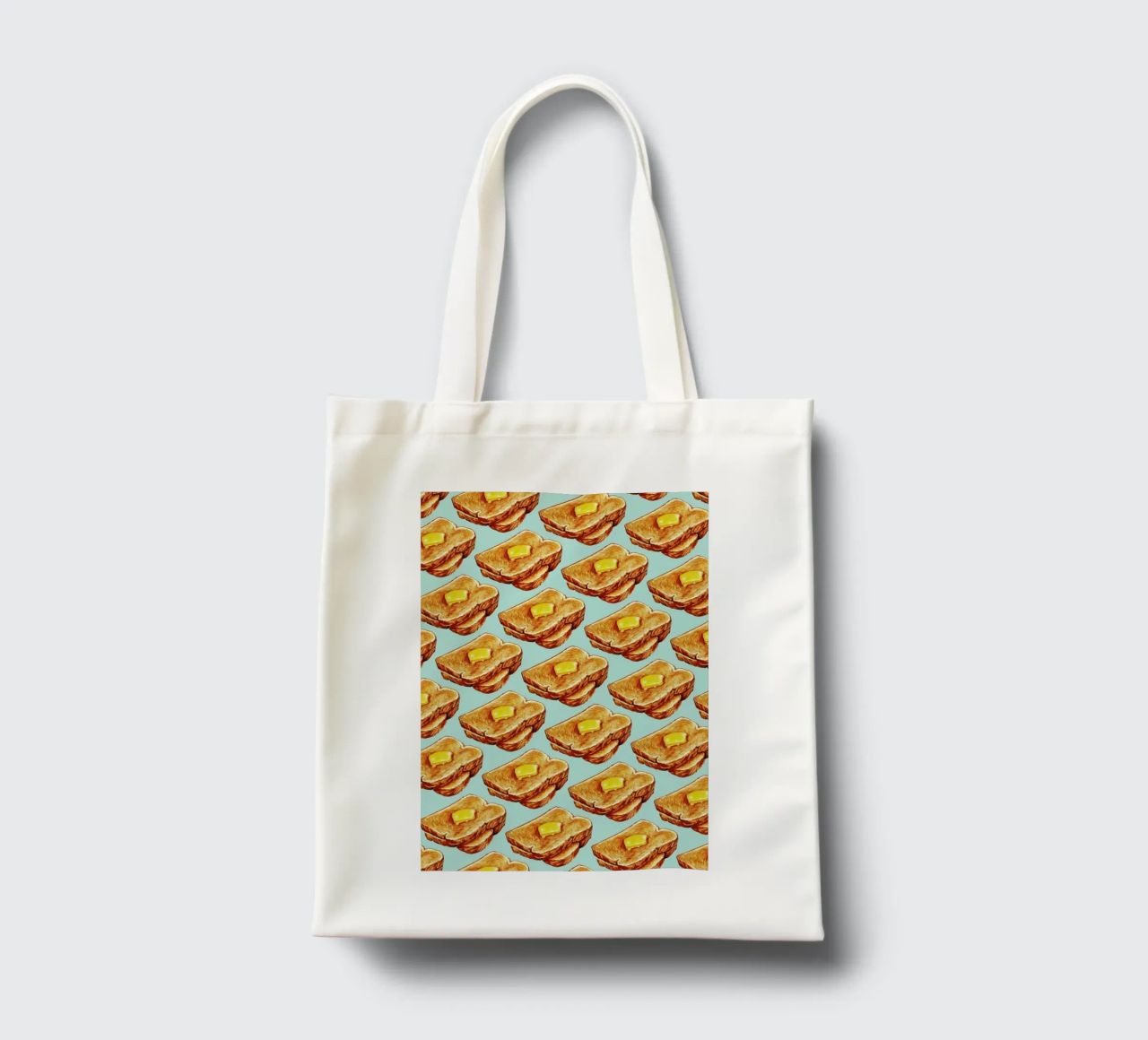 Buttered Toast Pattern borsa in juta da Kelly Gilleran